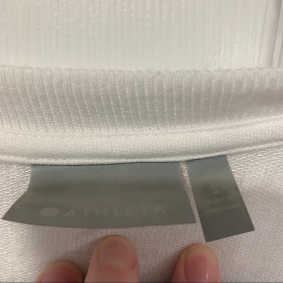 Athleta White Long Sleeve Tee - Picture 3 of 4